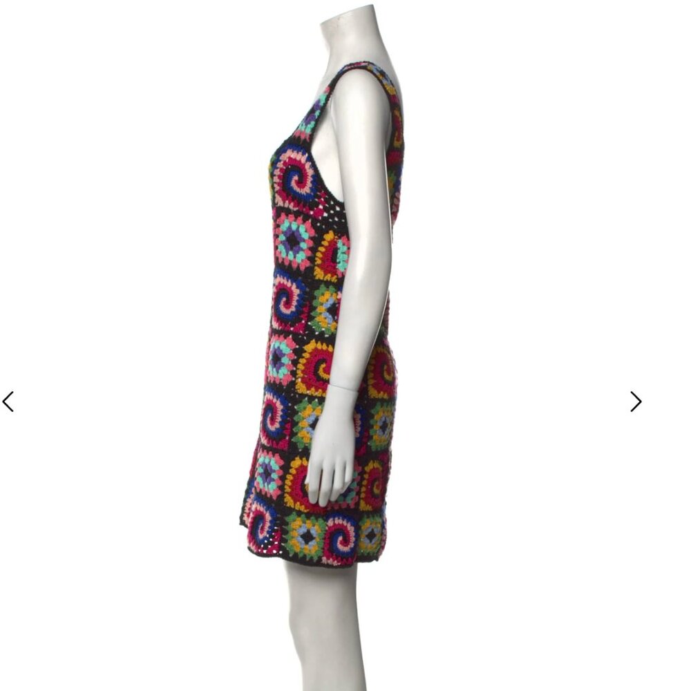 STAUD - Psychedelic Cotton Crochet Dress - Size M - Picture 3 of 3